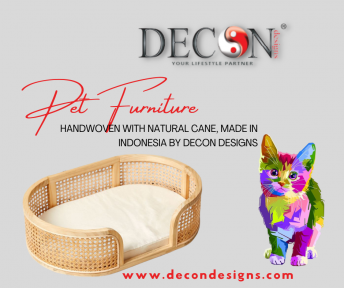 Pet Furniture: Handwoven with Natural Cane, Made in Indonesia by Decon Designs