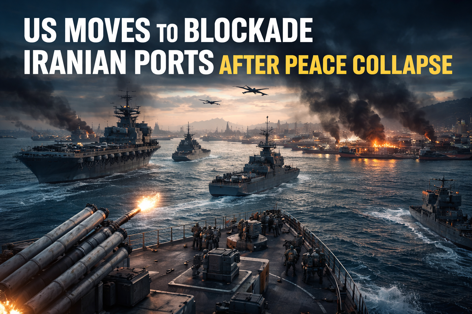 US Moves to Blockade Iranian Ports After Peace Talks Collapse